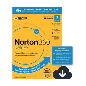 Norton 360 Deluxe for 3 Devices – 1 Year 2021